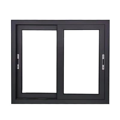 Single Glass 6063-T5 Aluminum Sliding Glass Window High Security With Fiberglass Net