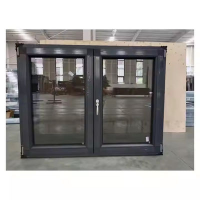 暗い灰色 PVC 傾斜とターン ウィンドウ UPVC 傾斜 ターン カーセメント 家用 ウィンドウ