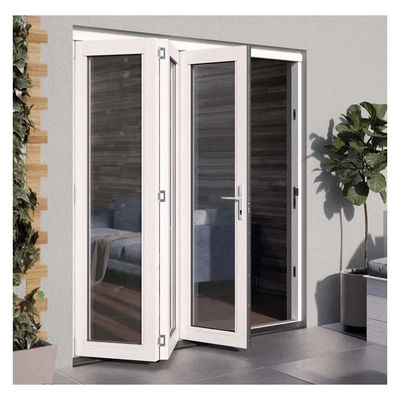 quality Porta pieghevole in alluminio rivestito in polvere Della finestra di vetro temperato doppio Balcone Delle porte pieghevoli doppie factory