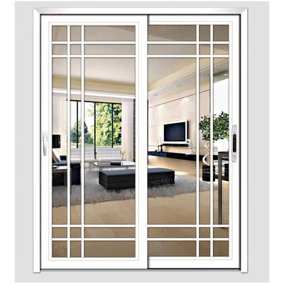 Durable UPVC Sliding Door Double Tempered Glass White Sliding Door for Balcony