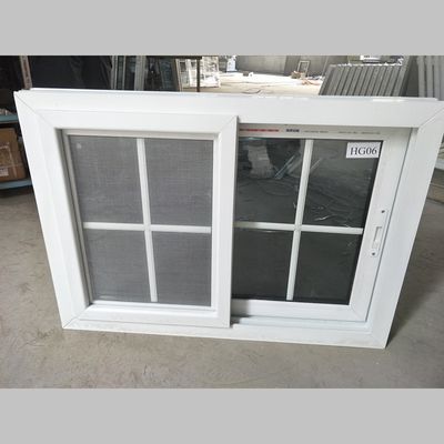 PVC / UPVC افقی جدید پنجره کشویی برای خانه با پرده پشه