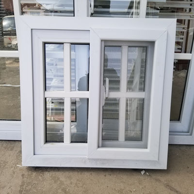 プラスチックフレーム スライディング UPVC ガラス窓 ホテル用 双窓