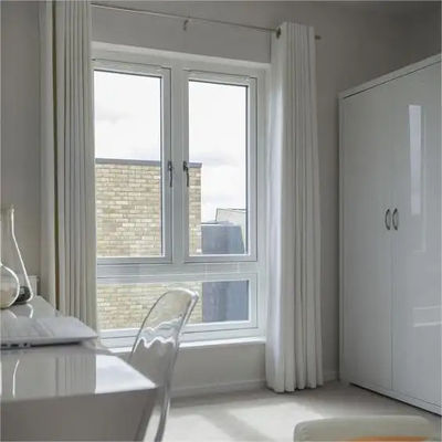  Customized Modern Glass Casement Window Soundproof PVC UPVC Windows