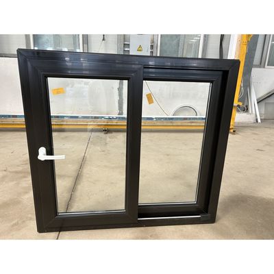 フレーム ブラック PVC ダブルガラス UPVC スライディング 窓 設定可能