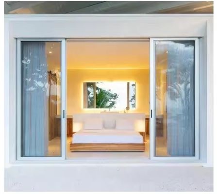 オフィス ホーム PVC スライディング ウィンドウ 強化 鉄 UPVC ウィンドウ スライディング ドア