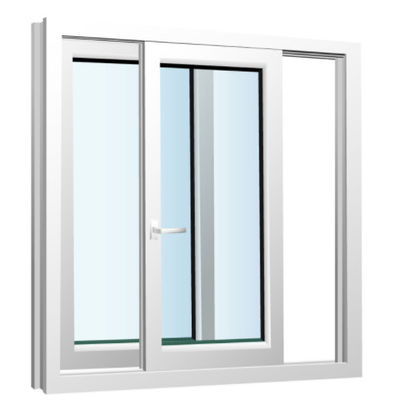 Fenêtre coulissante en PVC blanc rapide de type ouvert coulissante horizontale
