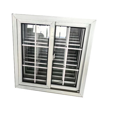 UPVC PVC บ้านหน้าต่างสไลด จําหน่ายการออกแบบ Grill ด้วยกากหนอน