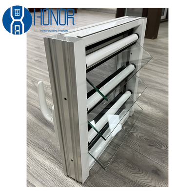 Cửa sổ kính nan nhôm tùy chỉnh với lớp phủ bột