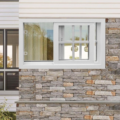 摩擦ヒンジ UPVC スライディング ウィンドウとドア フローートガラスと標準設計