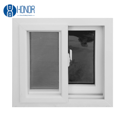 High Quality Modern Tempered PVB Laminated PVC UPVC Frame Plastic Sliding Glass Window for Hotel Living Room Bug Screen