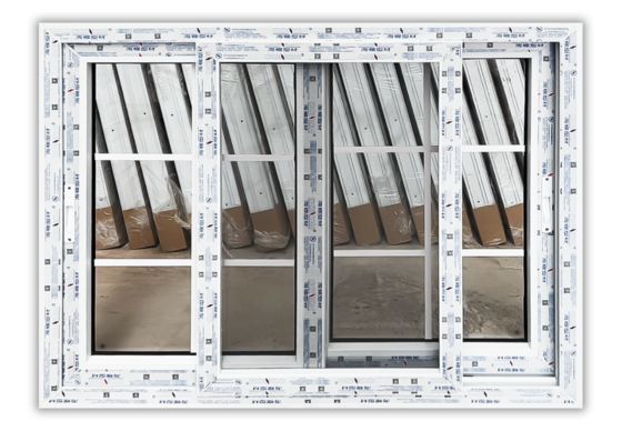 80mm UPVC Single Double Glass Sliding Window with Screen Net and Crescent Lock PVC Sliding Windows