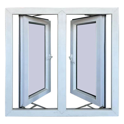 Standard Latest Design UPVC PVC Casement Window UPVC Plastic Casement Glass Windows with Window Screen