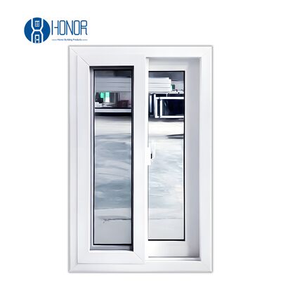 American Style UPVC Insulation Sliding Windows for Home White Durable Soundproof Glass Window